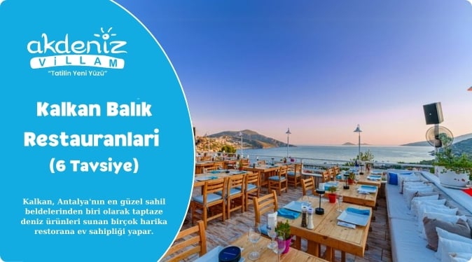 Kalkan Balık Restauranları (6 Tavsiye)